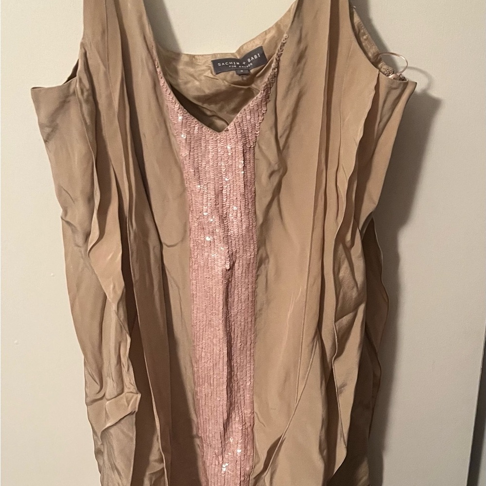 Sachin + Babi Beige and Blush dress